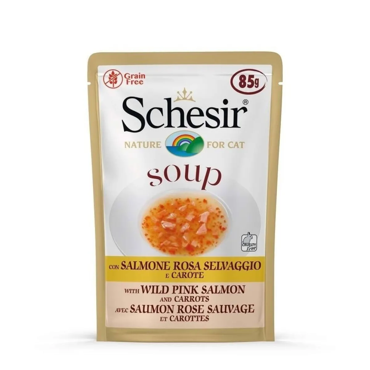 Schesir Kissan Märkäruoka|Kissan Keitot*Cat Soup lohi 85 g