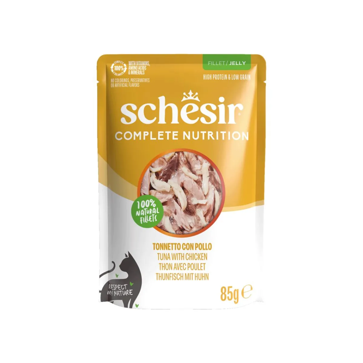 Schesir Kissan Märkäruoka*C&B Tuna chicken in Jelly Pouch 85 g