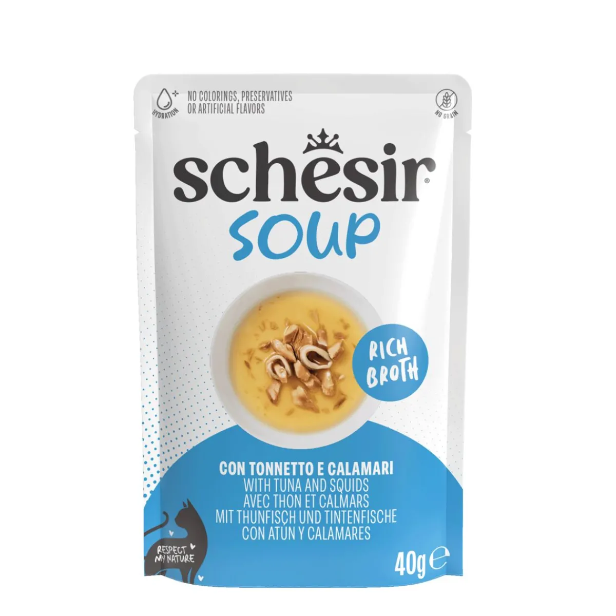 Schesir Kissan Märkäruoka*Keitto Tonnikala & Kalmari 40 g