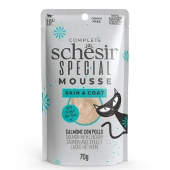 Schesir Kissan Märkäruoka|Viljaton Kissanruoka*Special Mousse Skin&Coat lohi & kana
