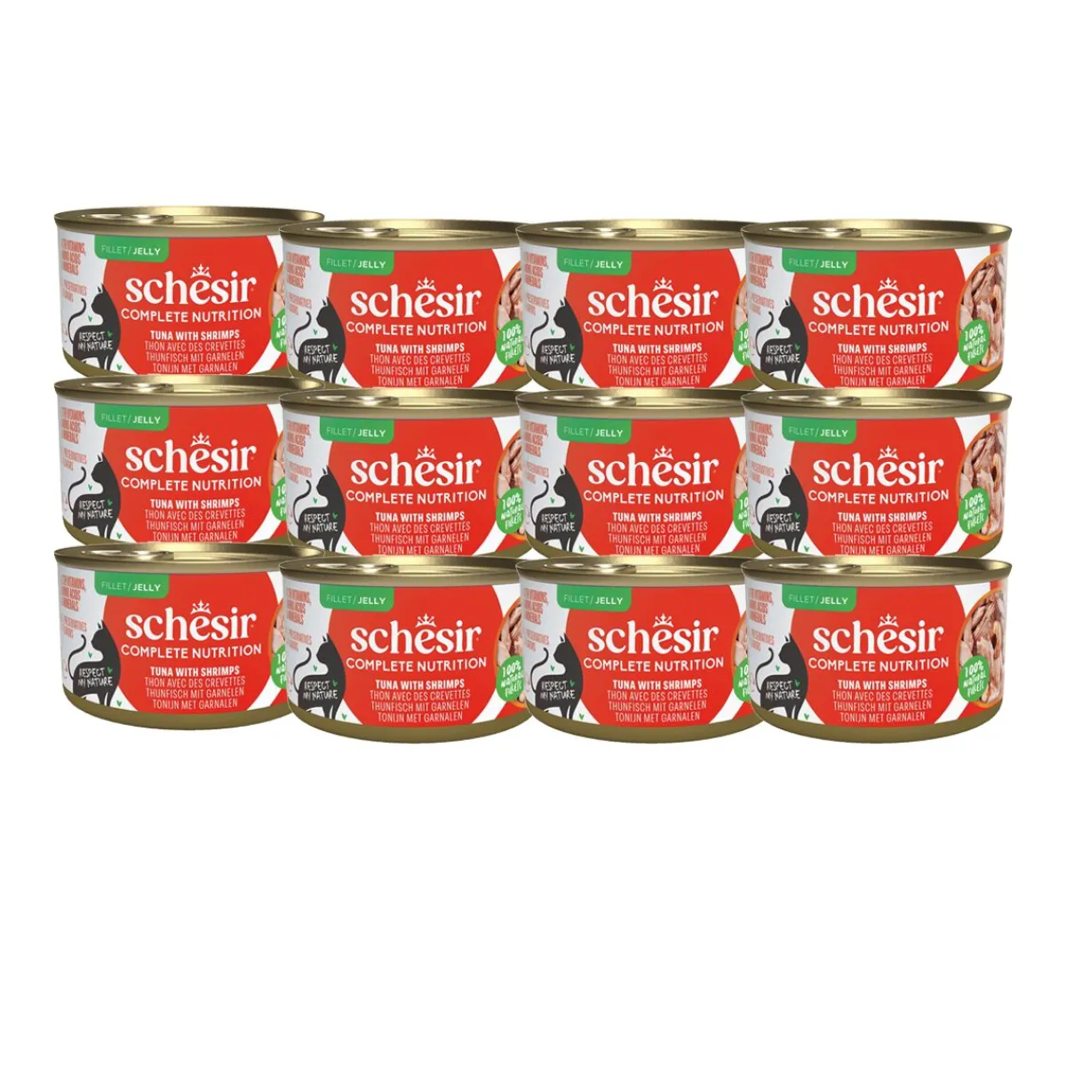 Schesir Kissan Märkäruoka*Tonnikala & Katkarapu, 85 g