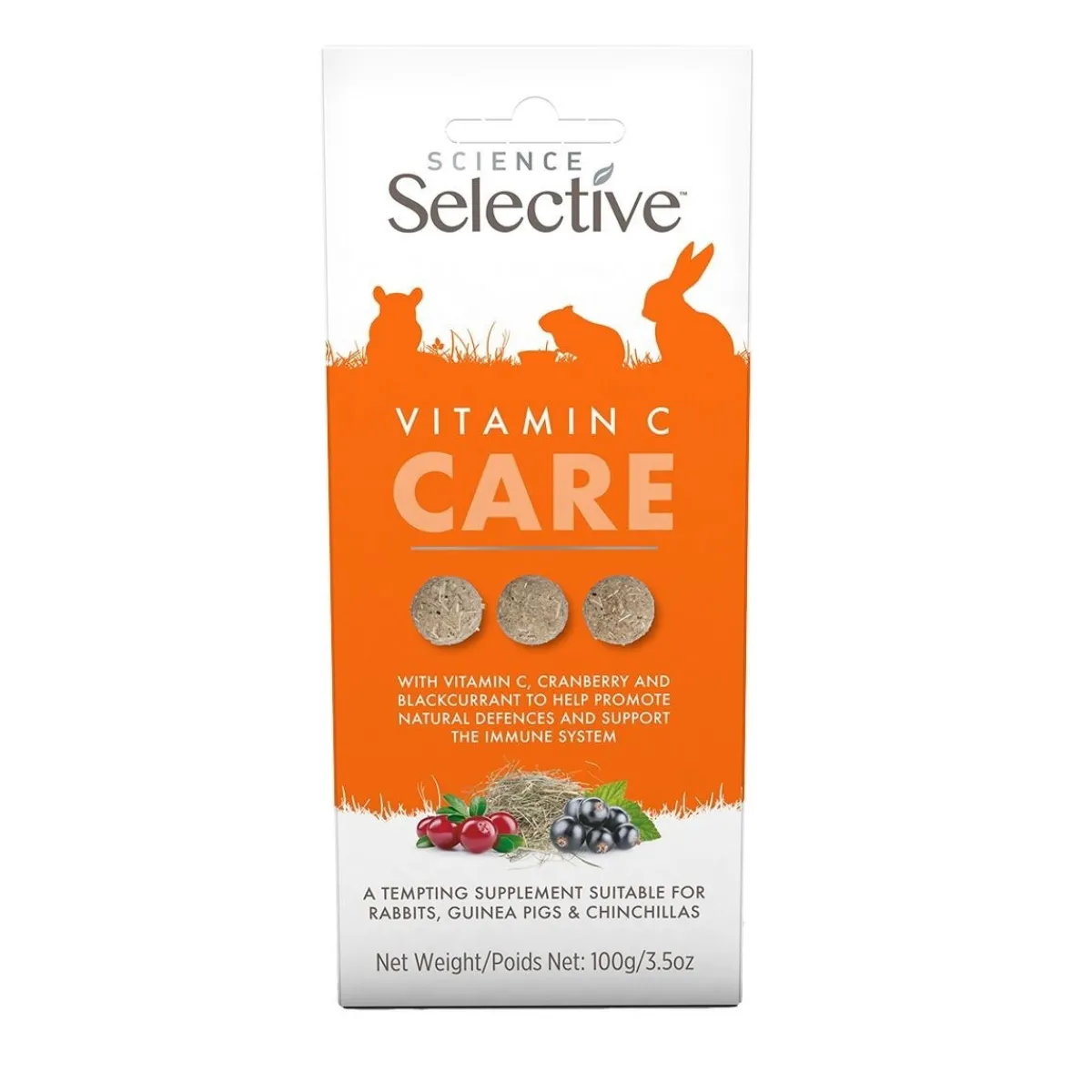 Science Selective Kanin Herkut|Tarjoukset Pieneläimille*Vitamin C Care 100g