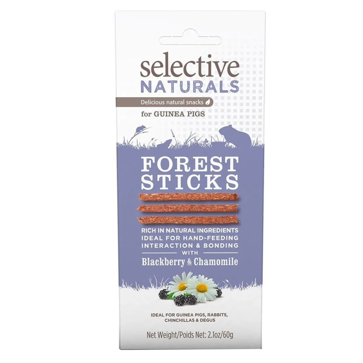 Science Selective Kanin Herkut|Tarjoukset Pieneläimille*Selective Naturals Forest Sticks 60g