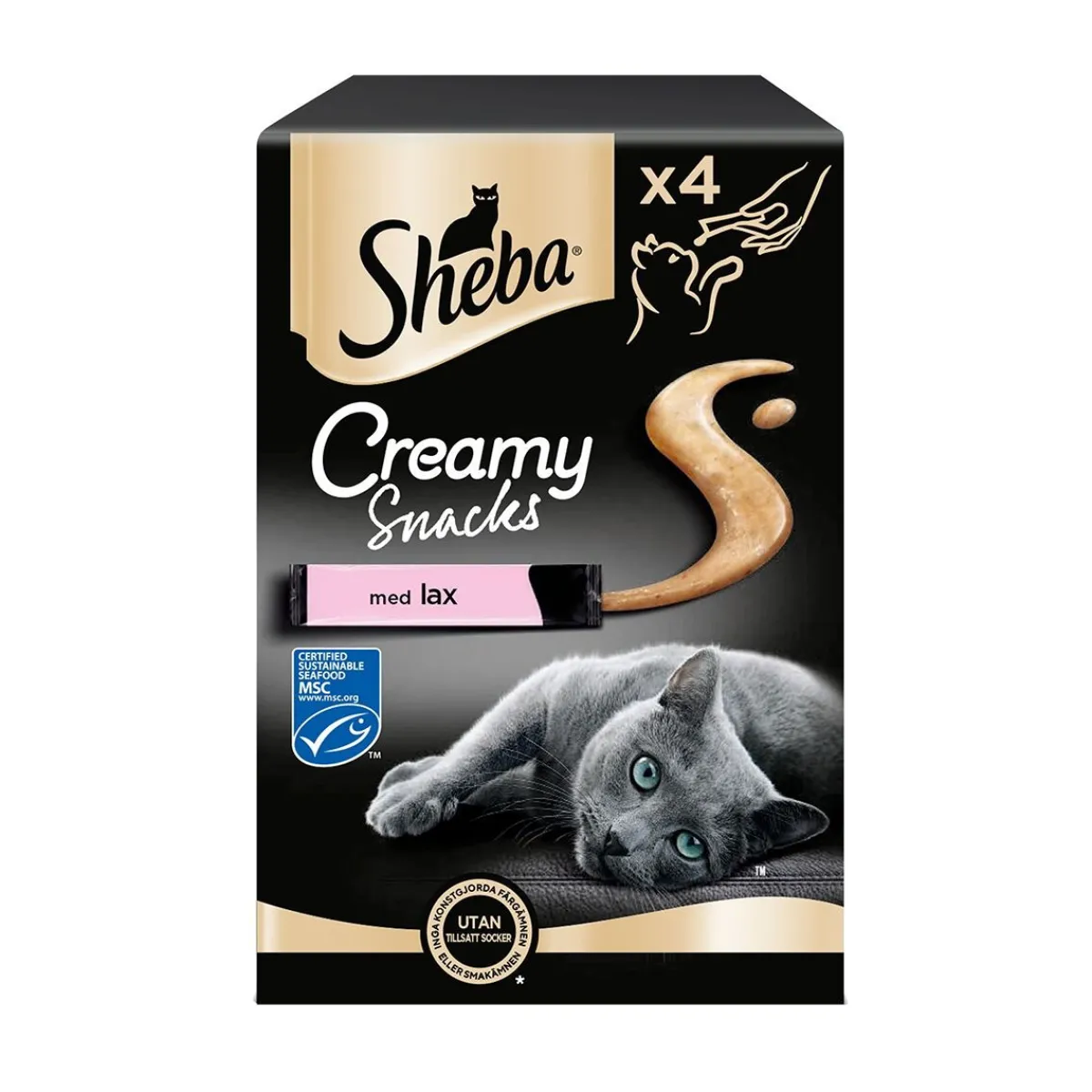 Sheba Kissan Märkäruoka*Creamy Snack Lohi 4x12g