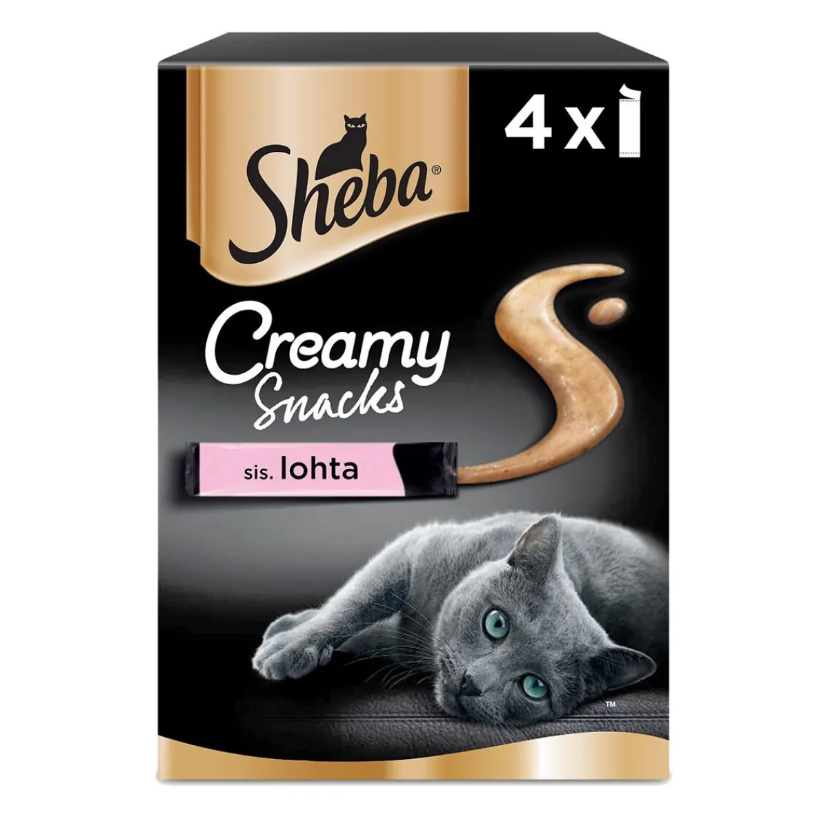 Sheba Kissan Märkäruoka*Creamy Snack Lohi 4x12g