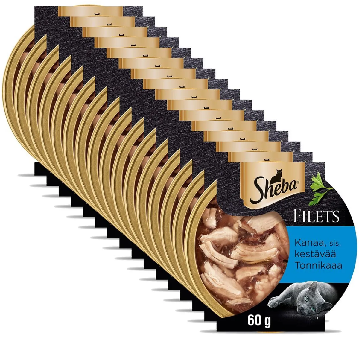 Sheba Kissan Märkäruoka*kana & tonnikala kastikkeessa 60g