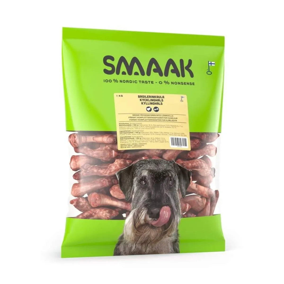 Smaak Ruokinnan Monipuolistaminen|Kotimainen Koiranruoka*kanankaulat 1kg