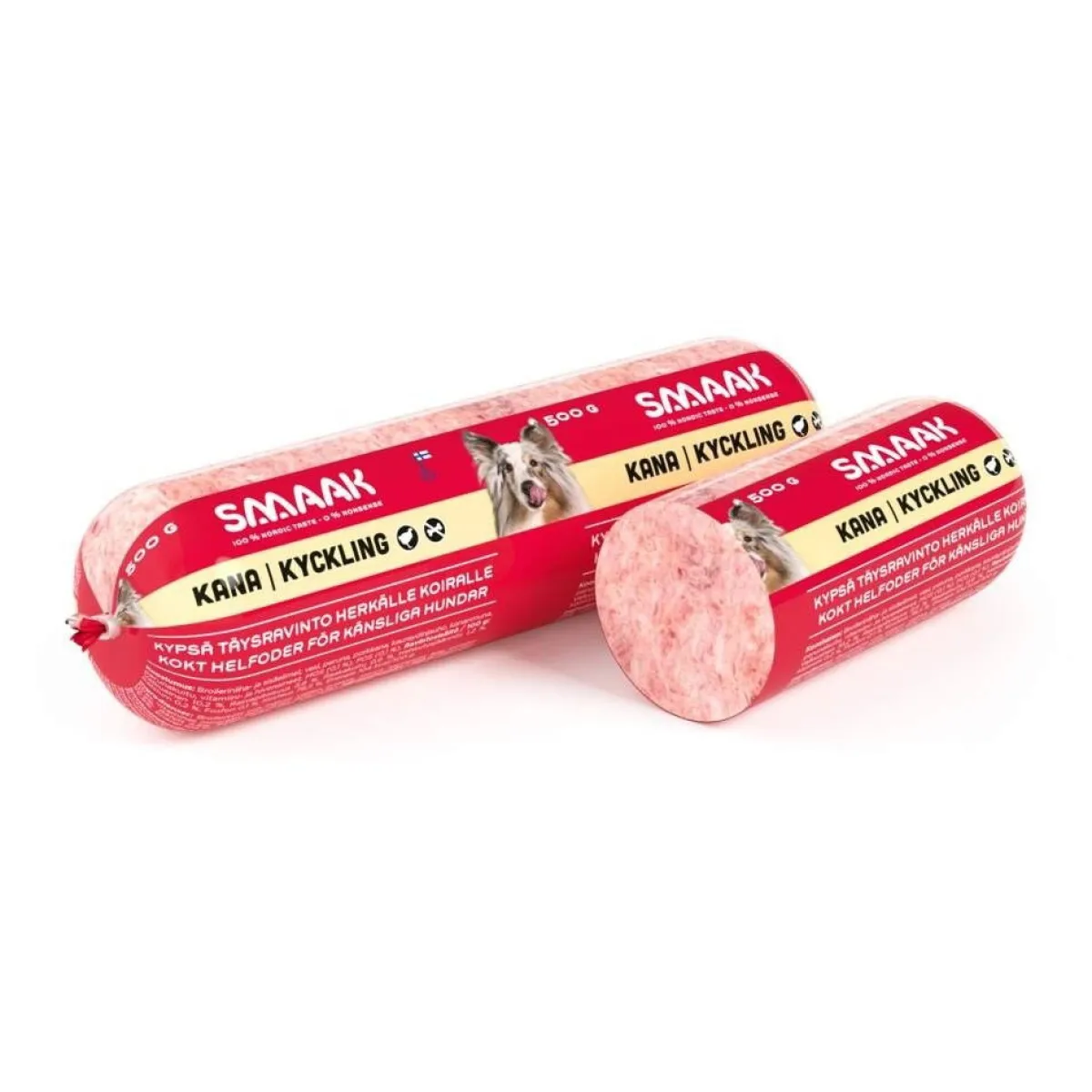 Smaak Ruokinnan Monipuolistaminen|Kotimainen Koiranruoka*Kypsä Herkkä Kana 500 g