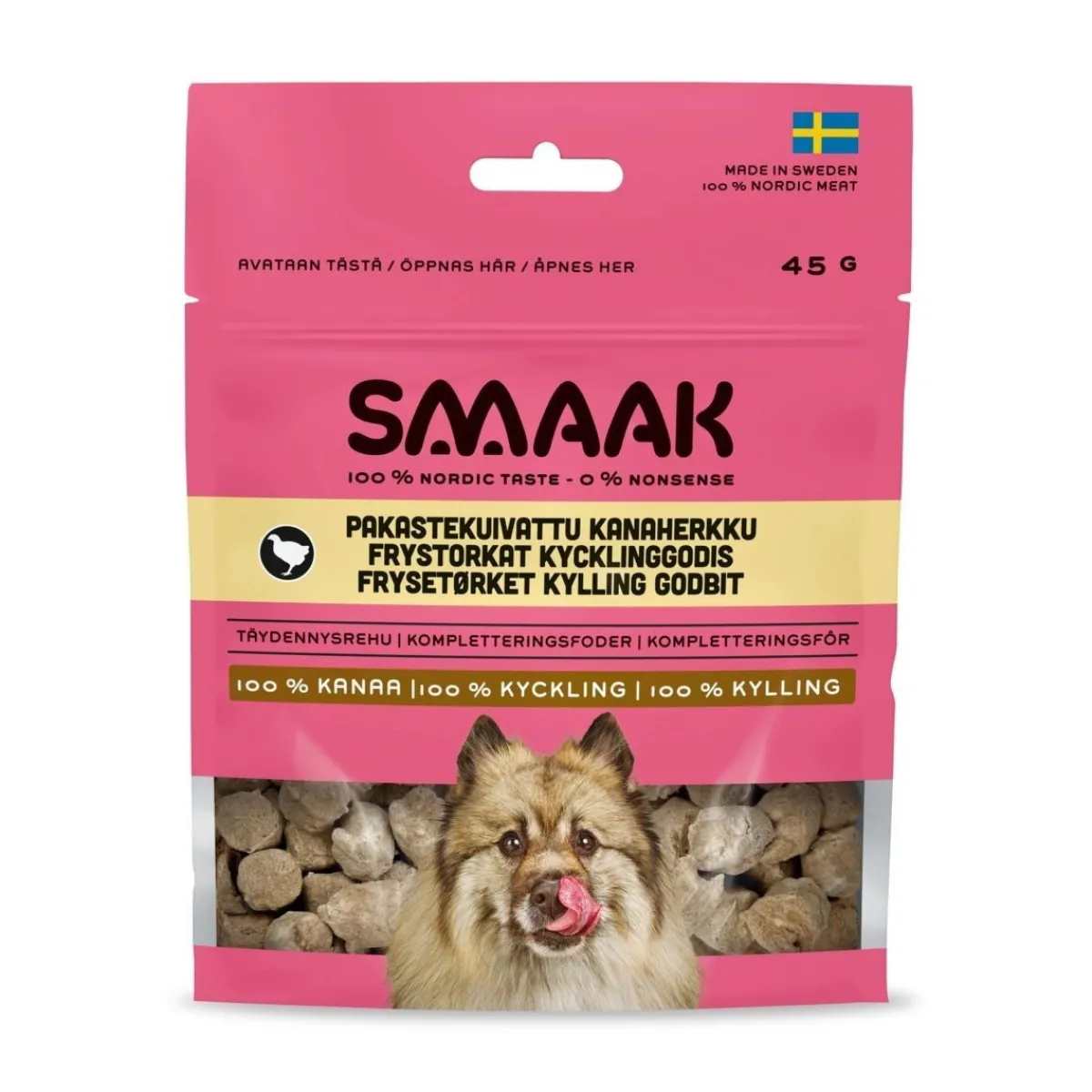 Smaak Pikkuherkut Ja Treeninamit|Pakastekuivatut Koiranherkut*Pakastekuivattu kanaherkku koiralle 45g