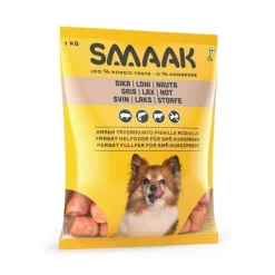 Smaak Ruokinnan Monipuolistaminen|Kotimainen Koiranruoka*sika, lohi & nauta raaka täysravinto pienille koirille 1kg