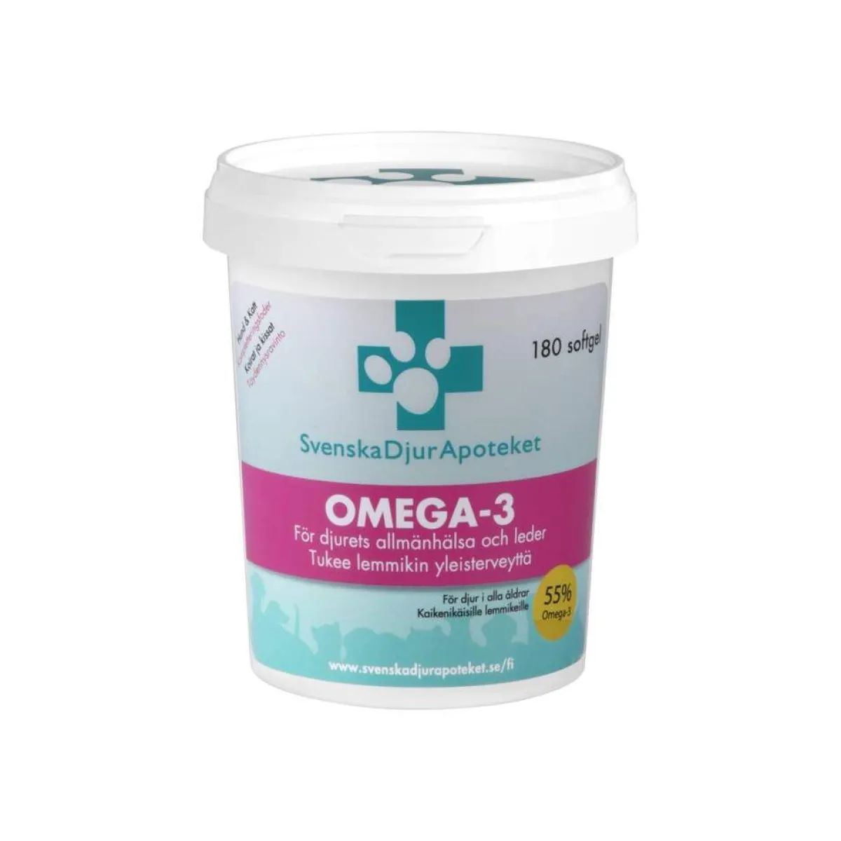 Svenska Djurapoteket Öljyt, Vitamiinit Ja Lisäravinteet|Hoito Ja Terveys*Omega-3 180 Softgel