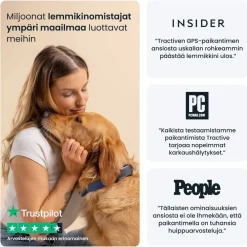 Tractive Retkeily Koiran Kanssa|Retkeily*GPS koiralle DOG 6, musta