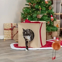 Trixie Koiran Pedit Ja Alustat|Pieneläinten Häkin Sisustus*Xmas huopamaja lahjanarulla