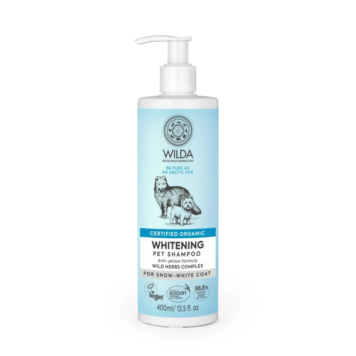 WILDA Koiran Shampoot|Kissan Shampoot*Valkoisen koiran shampoo Siberica Whitening 400ml