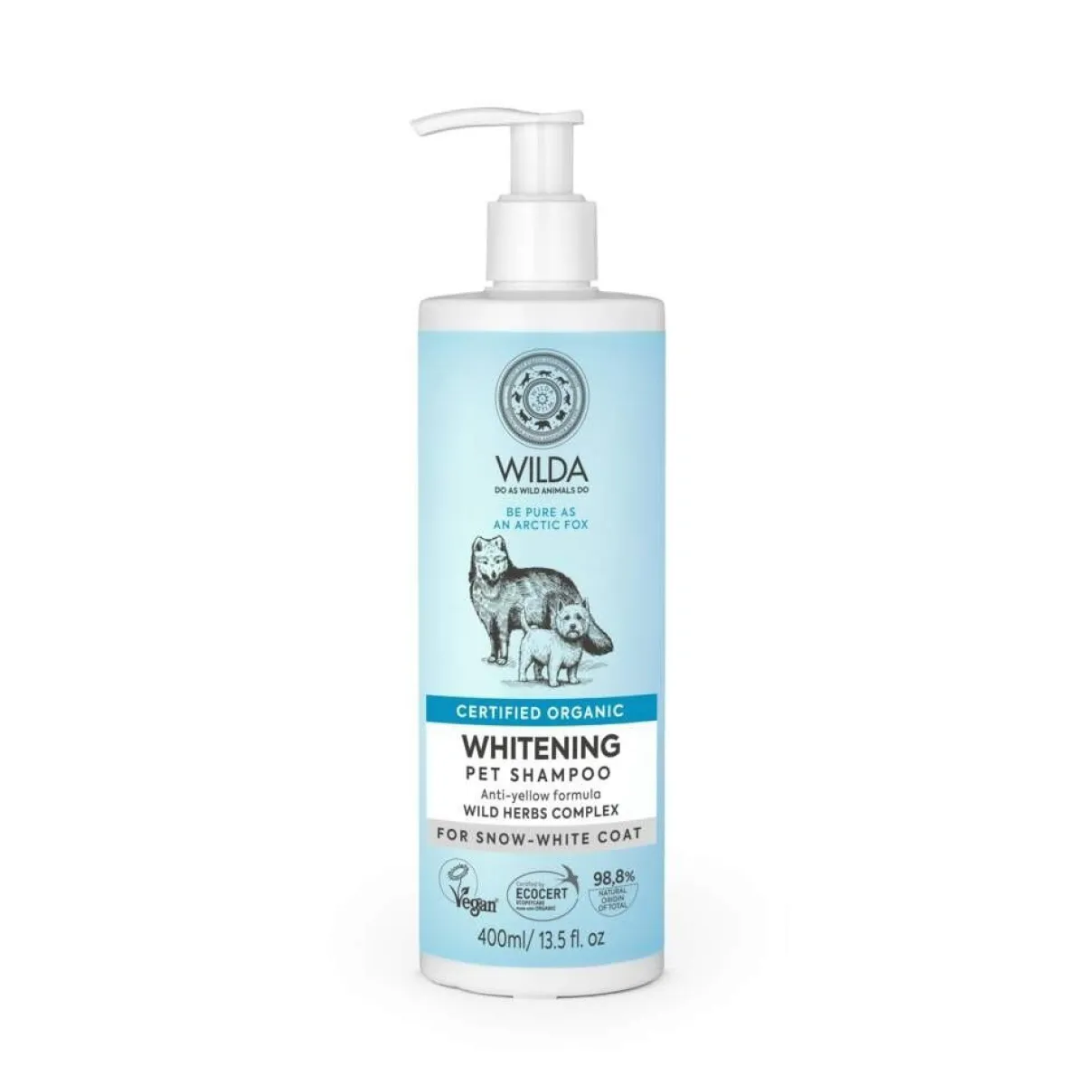 WILDA Koiran Shampoot|Kissan Shampoot*Valkoisen koiran shampoo Siberica Whitening 400ml