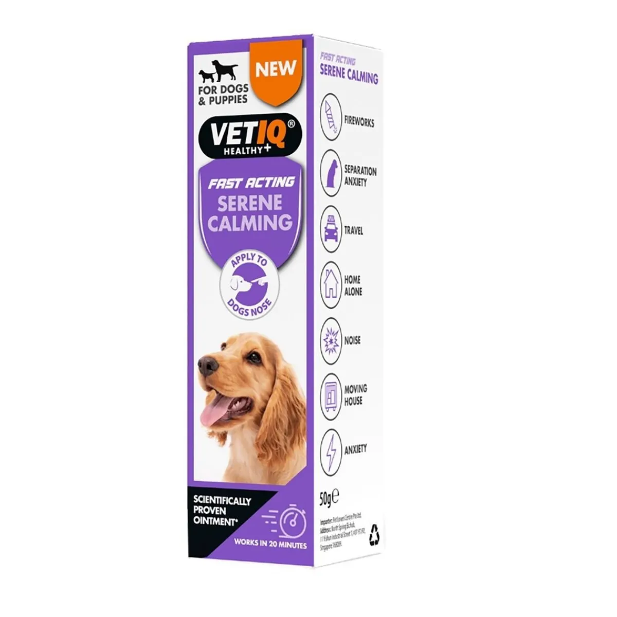 VetIQ Koiran Stressi Ja Pelko|Hoito Ja Terveys*Serene Calming Ointment 50g