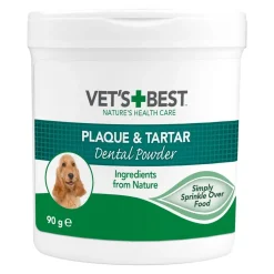 Vet's Best Hoito Ja Terveys|Hampaidenhoitotuotteet*Dog Jauhe plakkiin ja hammaskiveen 90 g
