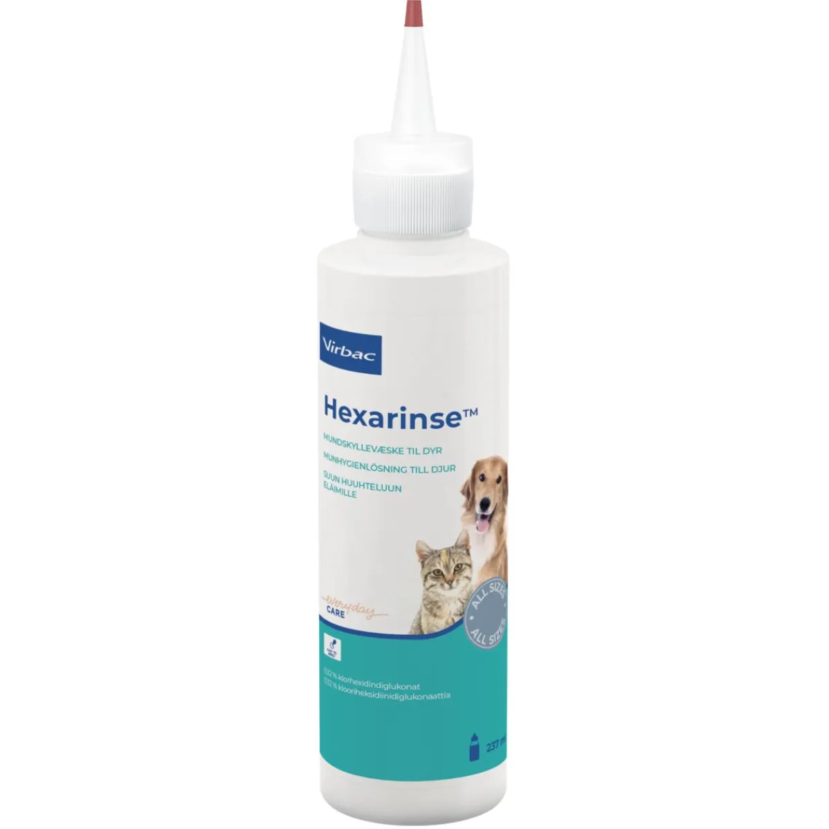 Virbac Hampaidenhoitotuotteet|Kissan Hampaat*Hexarinse klooriheksiini suulle 237 ml