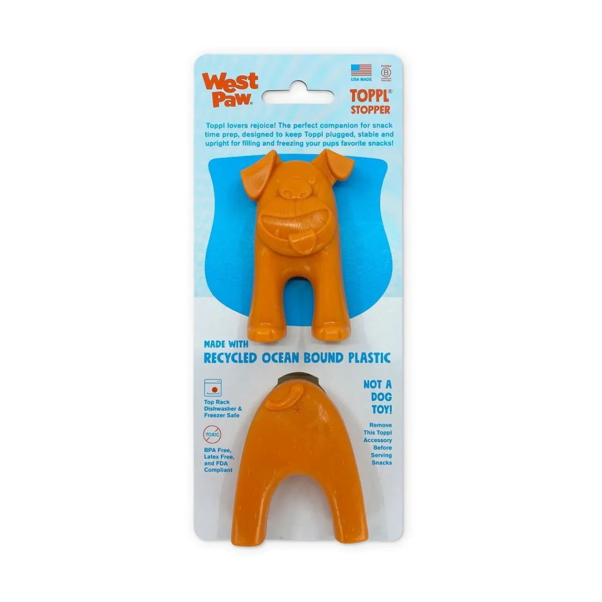 West Paw Koiran Aktivointilelut Ja -Pelit*Toppl Stopper oranssi