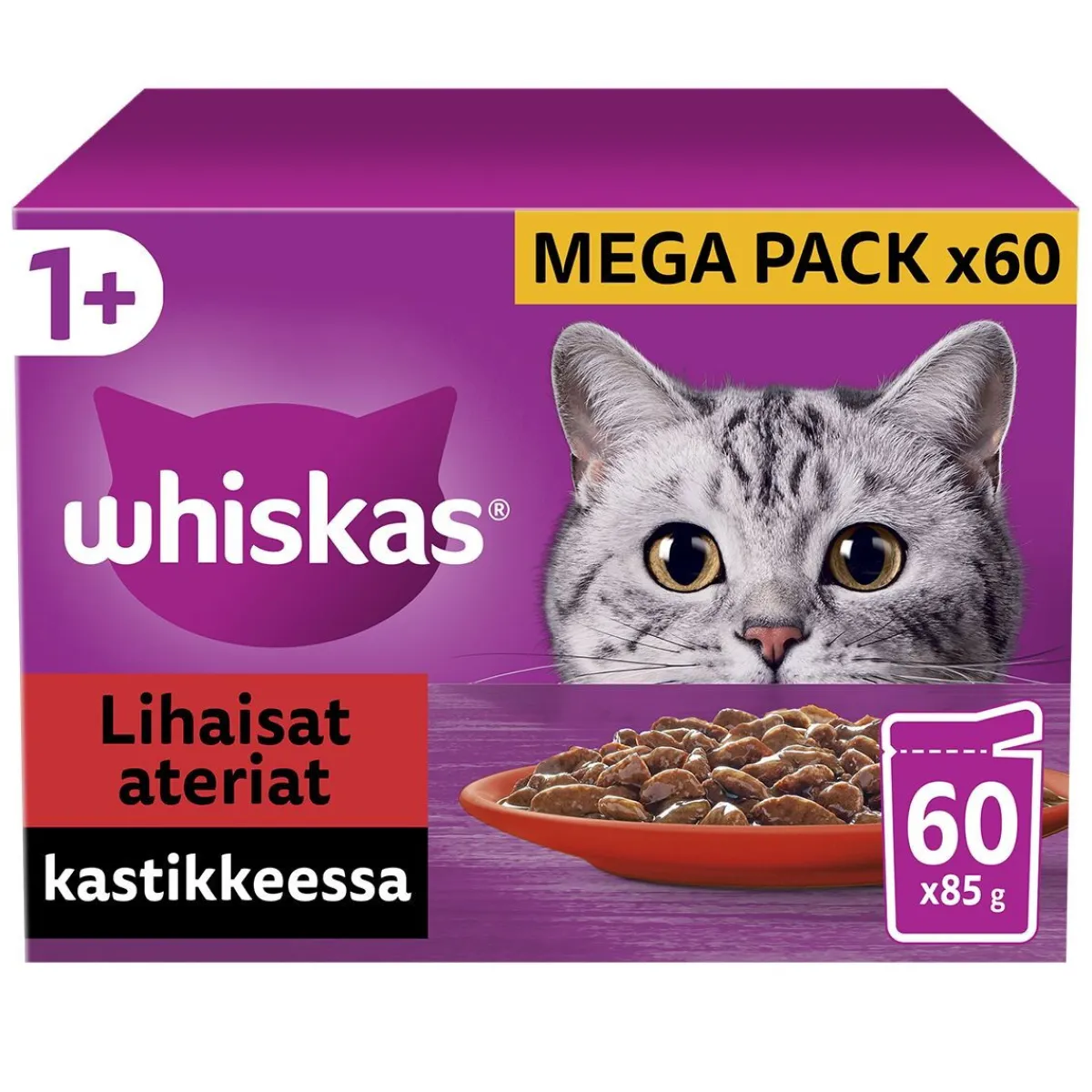 Whiskas Kissan Märkäruoka*Classic meals in jelly 60x85g