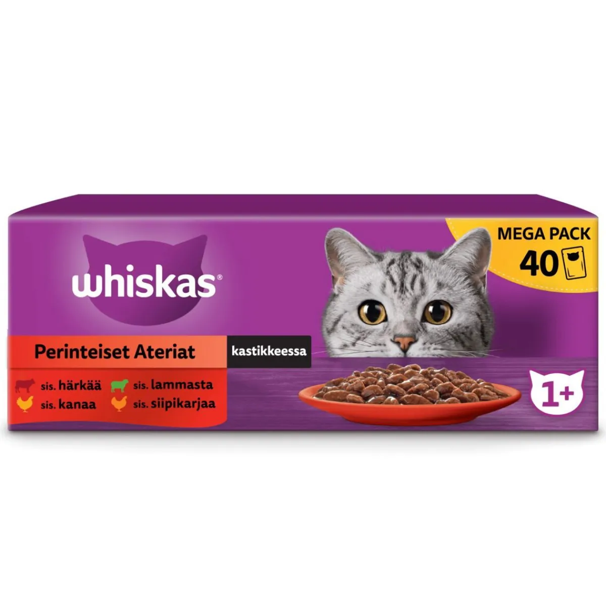 Whiskas Kissan Märkäruoka*1+ gravy 40x85 g