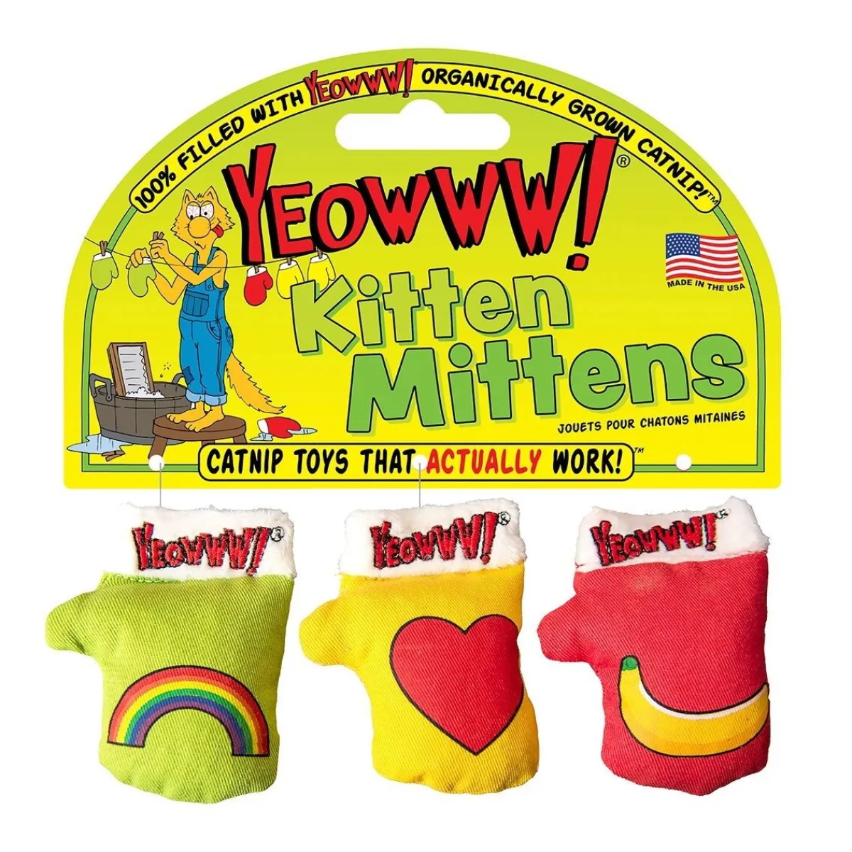 Yeowww Kissanminttulelut*kissanminttulelut Kitten Mittens 3 kpl